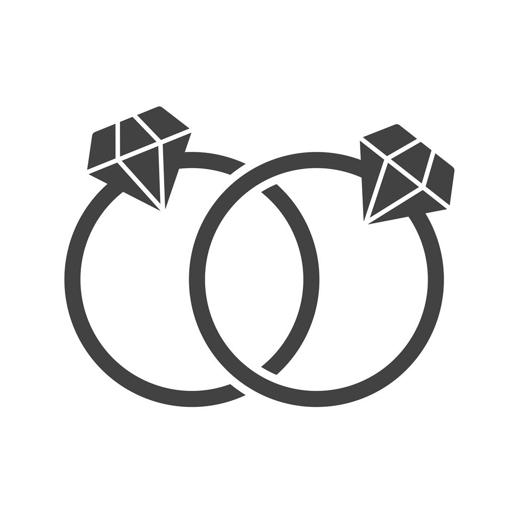 Rings Glyph Icon - IconBunny