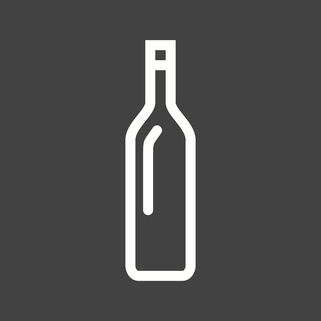 Bottle Line Inverted Icon - IconBunny