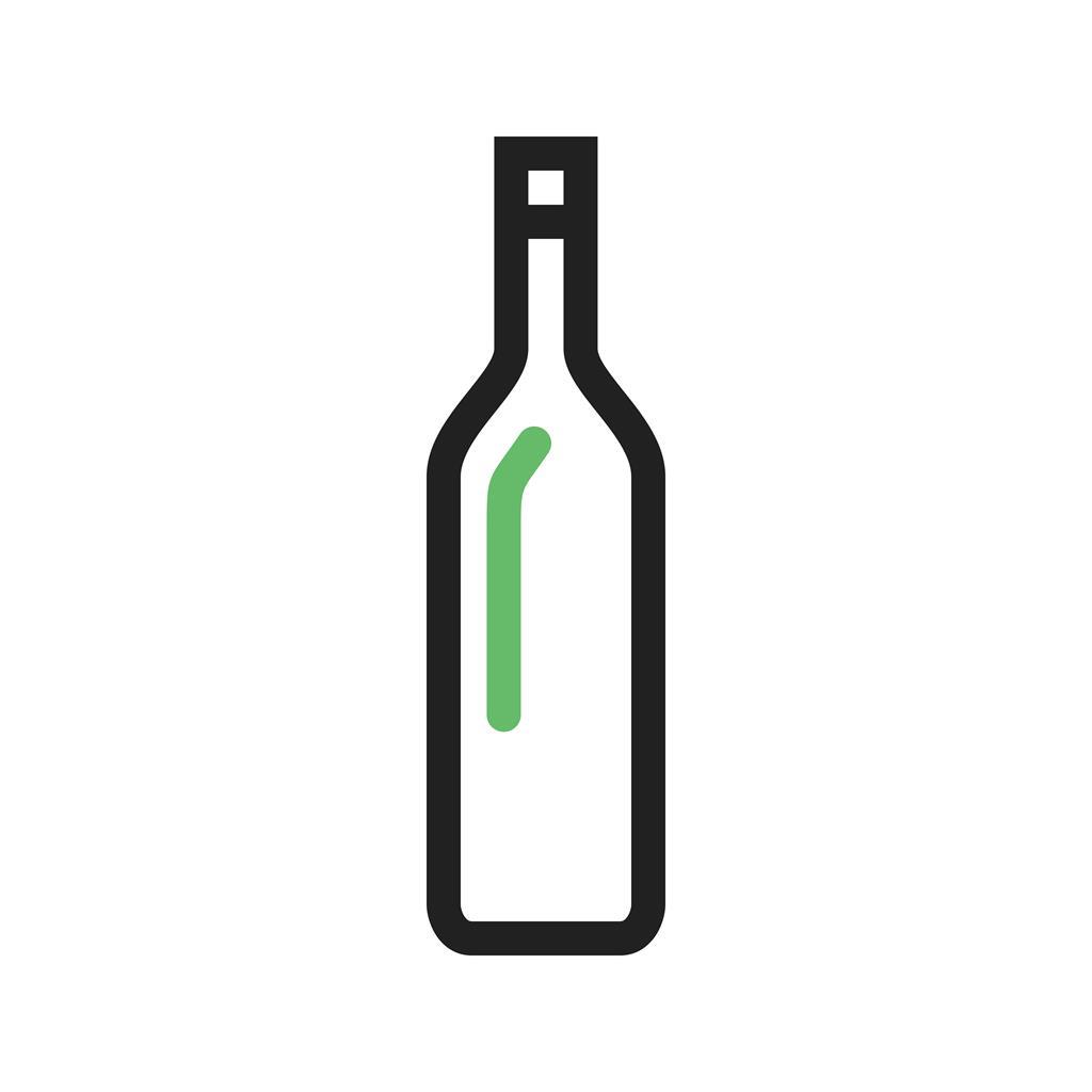 Bottle Line Green Black Icon - IconBunny
