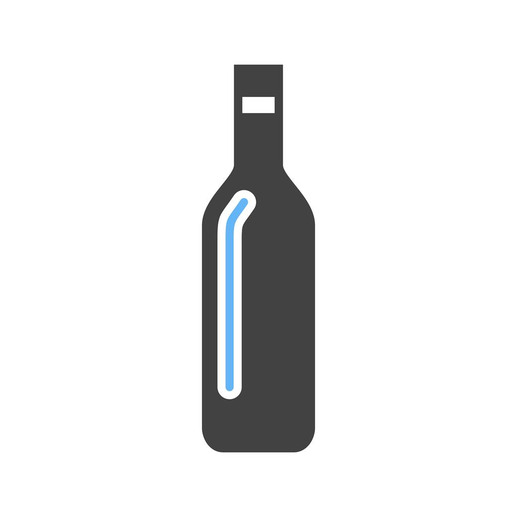 Bottle Blue Black Icon - IconBunny