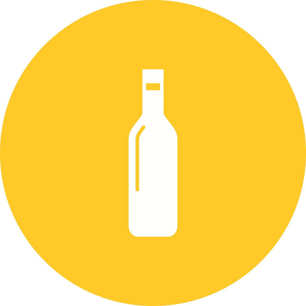 Bottle Flat Round Icon - IconBunny