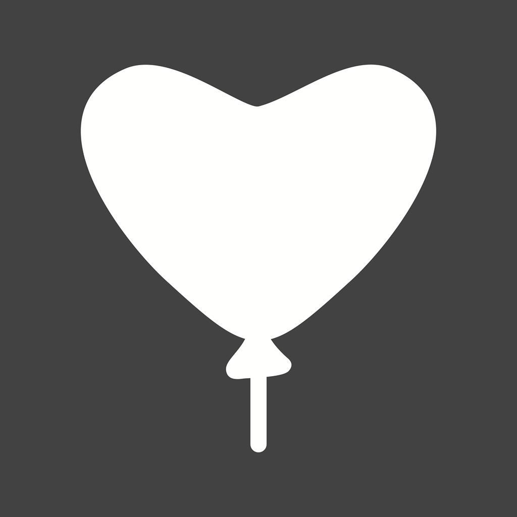 Balloon Glyph Inverted Icon - IconBunny