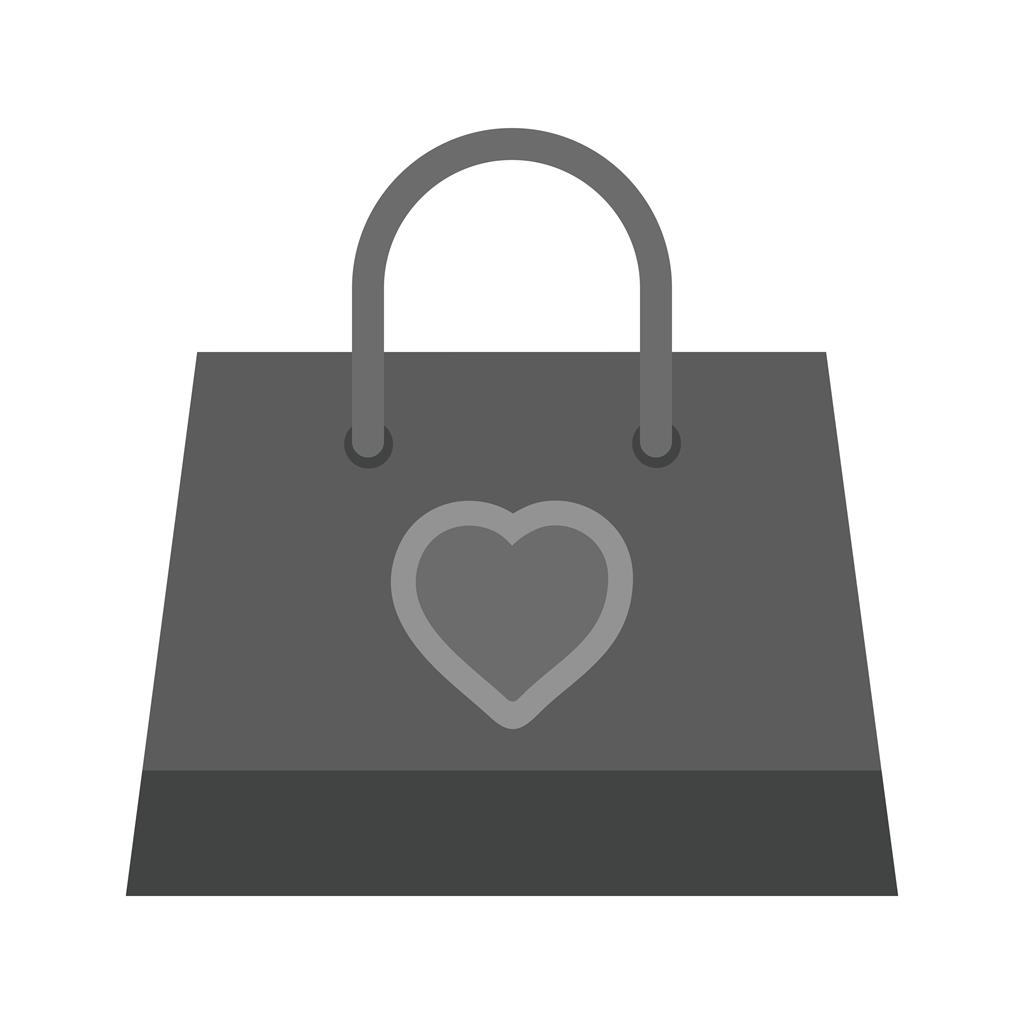 Shopping Bag Greyscale Icon - IconBunny