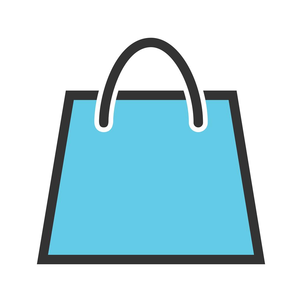Shopping Bag Line Filled Icon - IconBunny