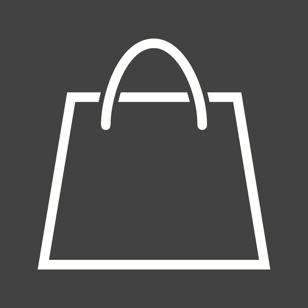 Shopping Bag Line Inverted Icon - IconBunny