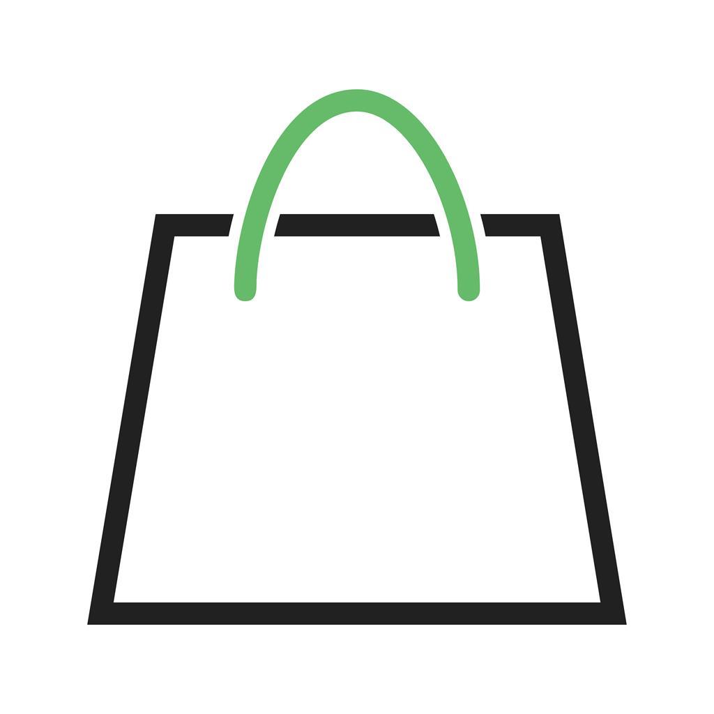 Shopping Bag Line Green Black Icon - IconBunny
