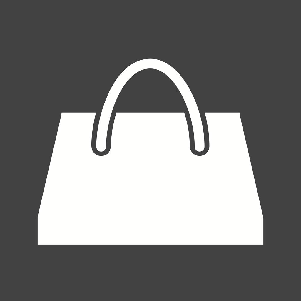 Shopping Bag Glyph Inverted Icon - IconBunny