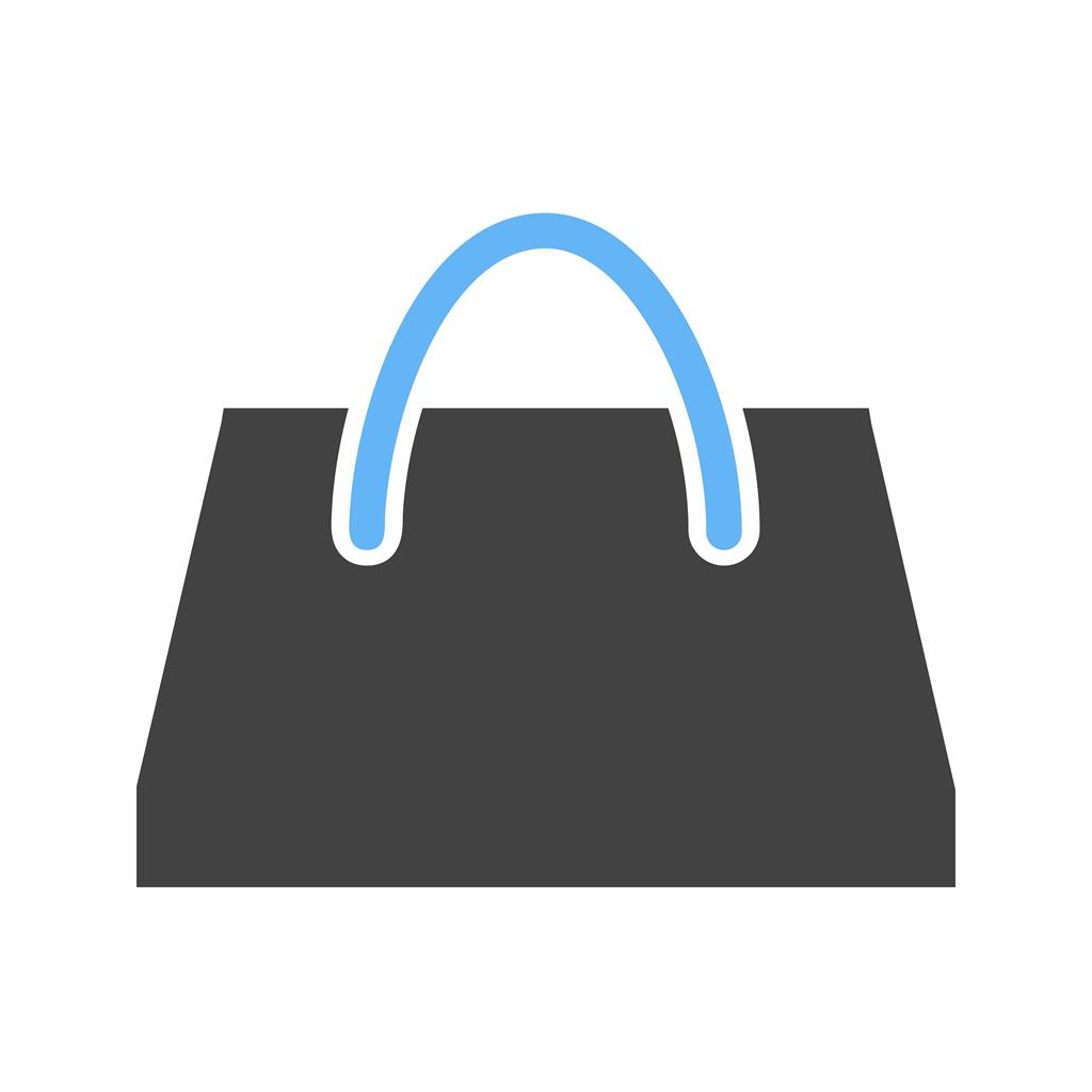 Shopping Bag Blue Black Icon - IconBunny