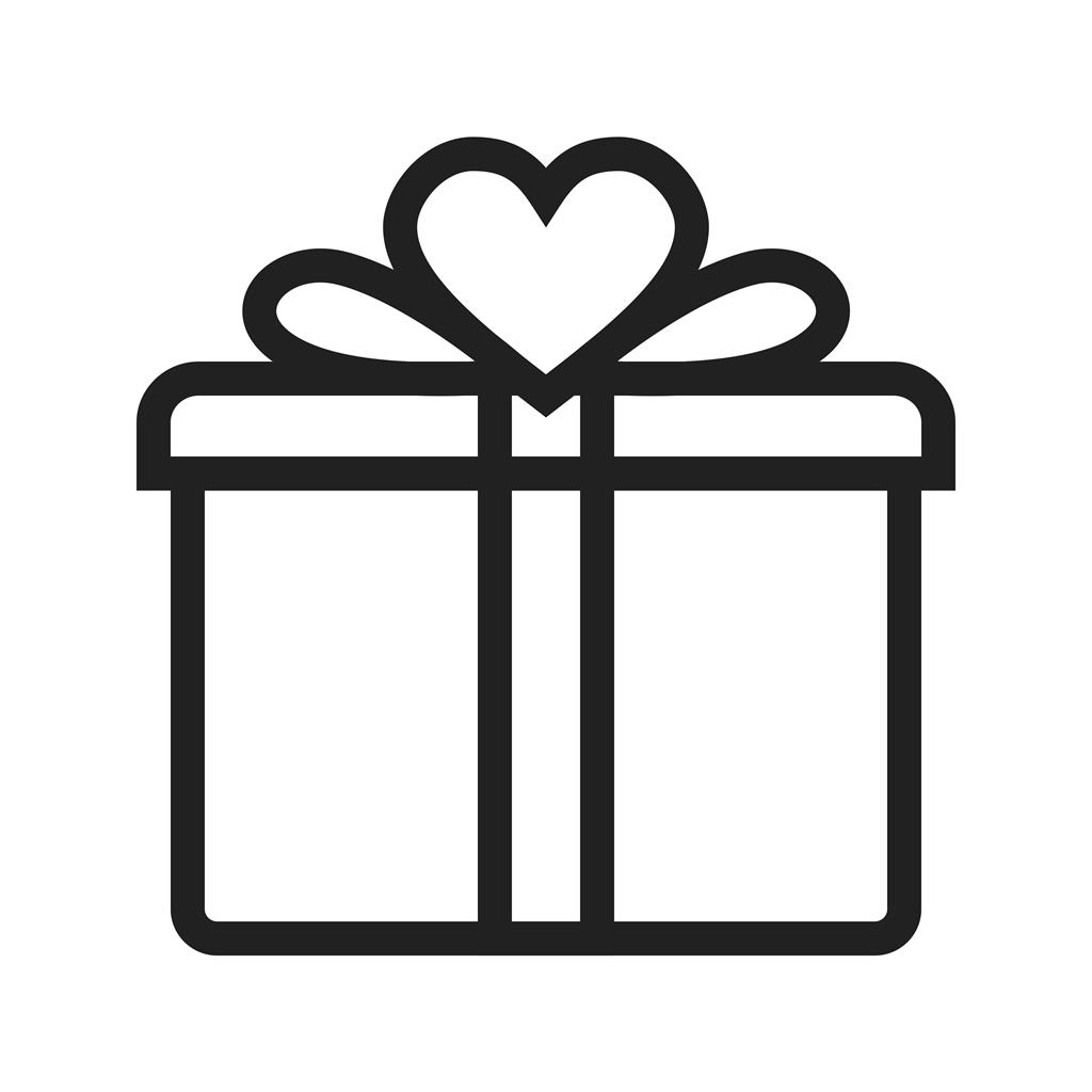 Gift Box Line Icon - IconBunny