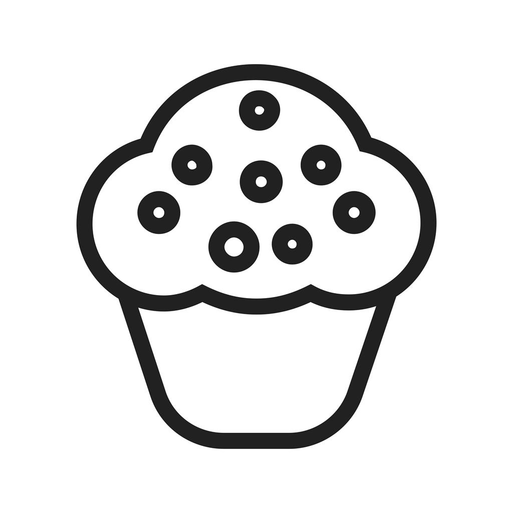 Cupcake Line Icon - IconBunny