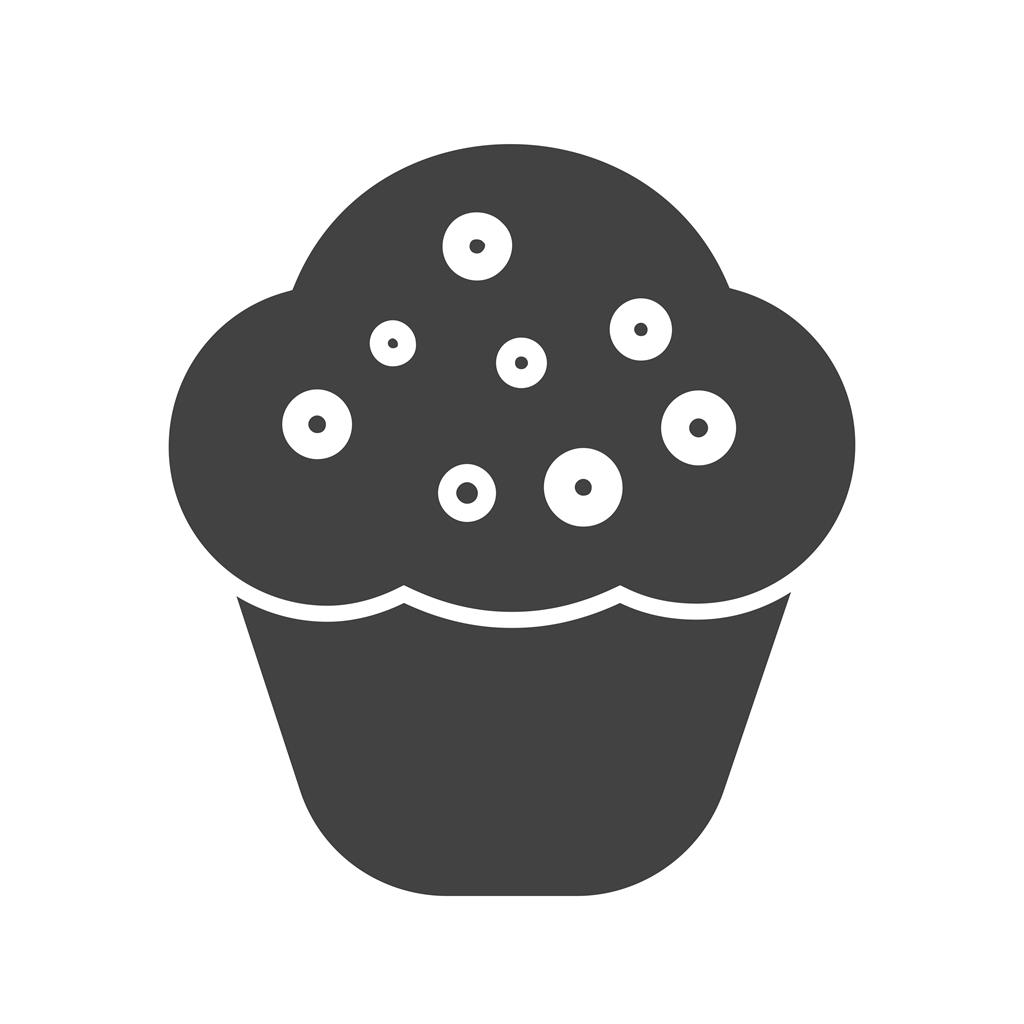 Cupcake Glyph Icon - IconBunny