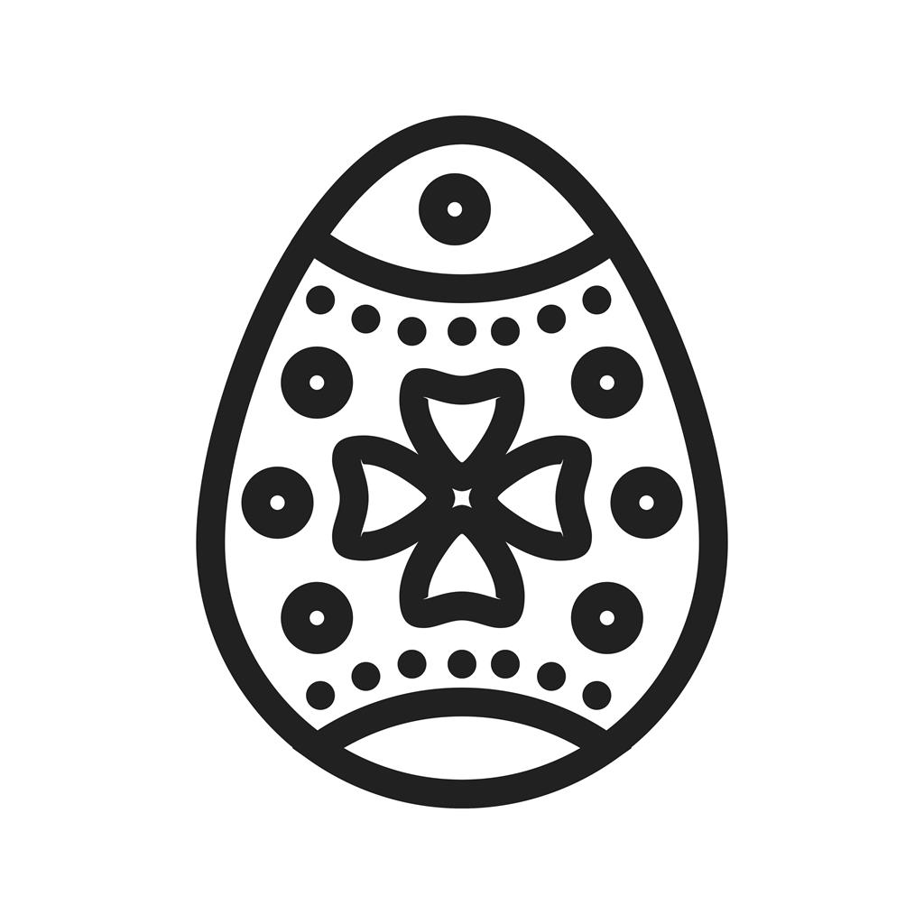 Easter Egg I Line Icon - IconBunny