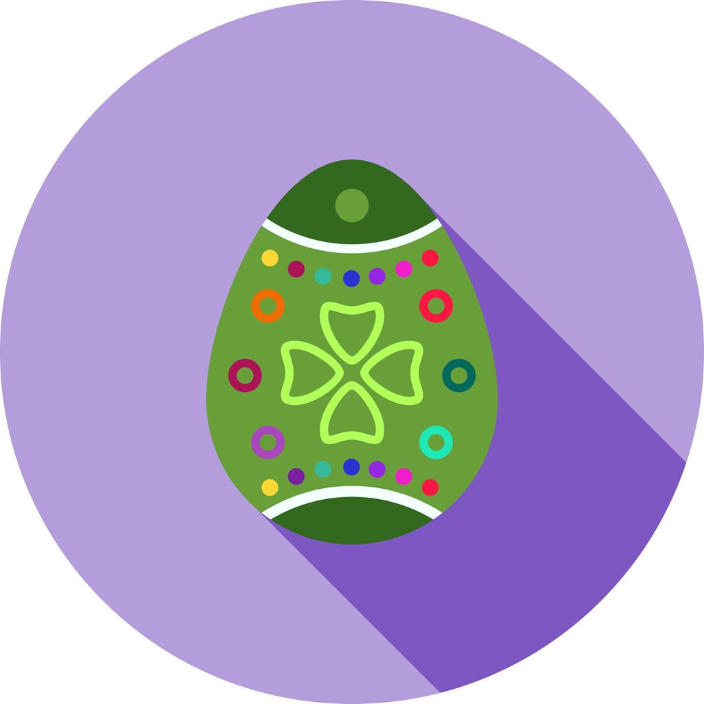 Easter Egg I Flat Shadowed Icon - IconBunny