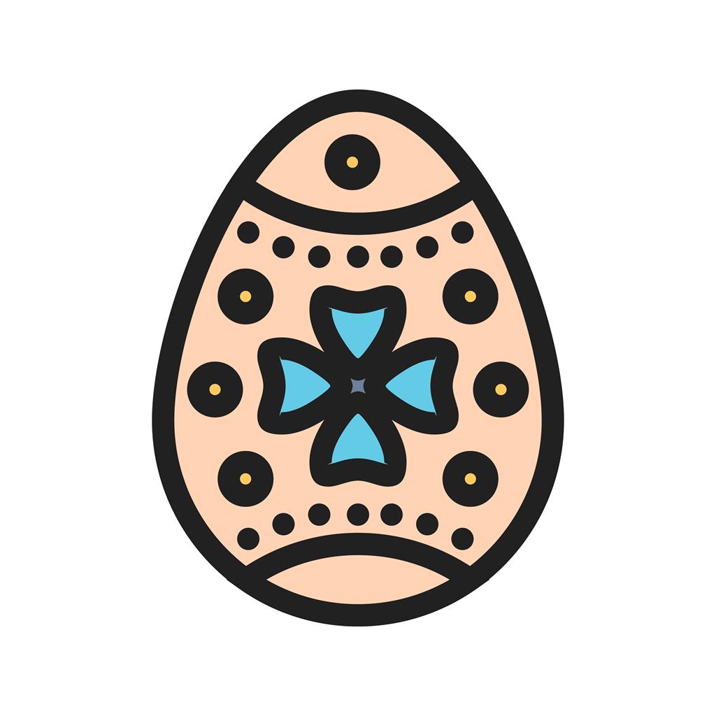 Easter Egg I Line Filled Icon - IconBunny