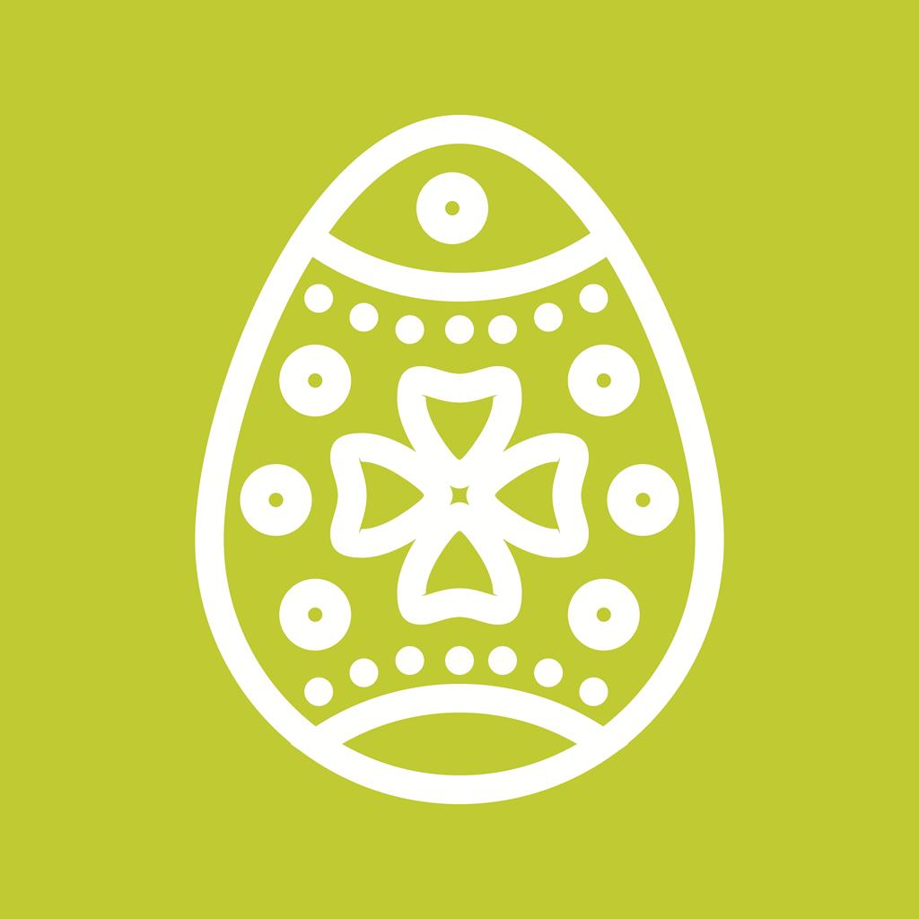 Easter Egg I Line Multicolor B/G Icon - IconBunny