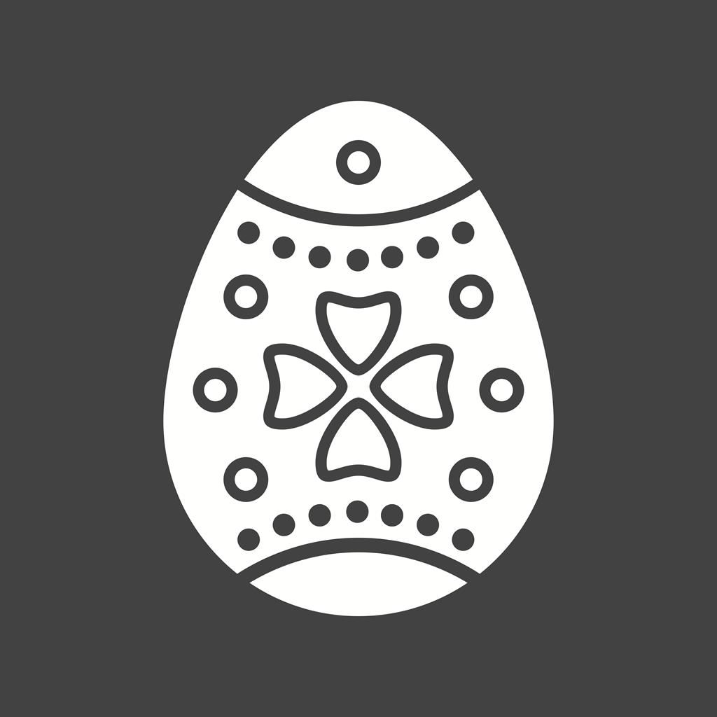 Easter Egg I Glyph Inverted Icon - IconBunny