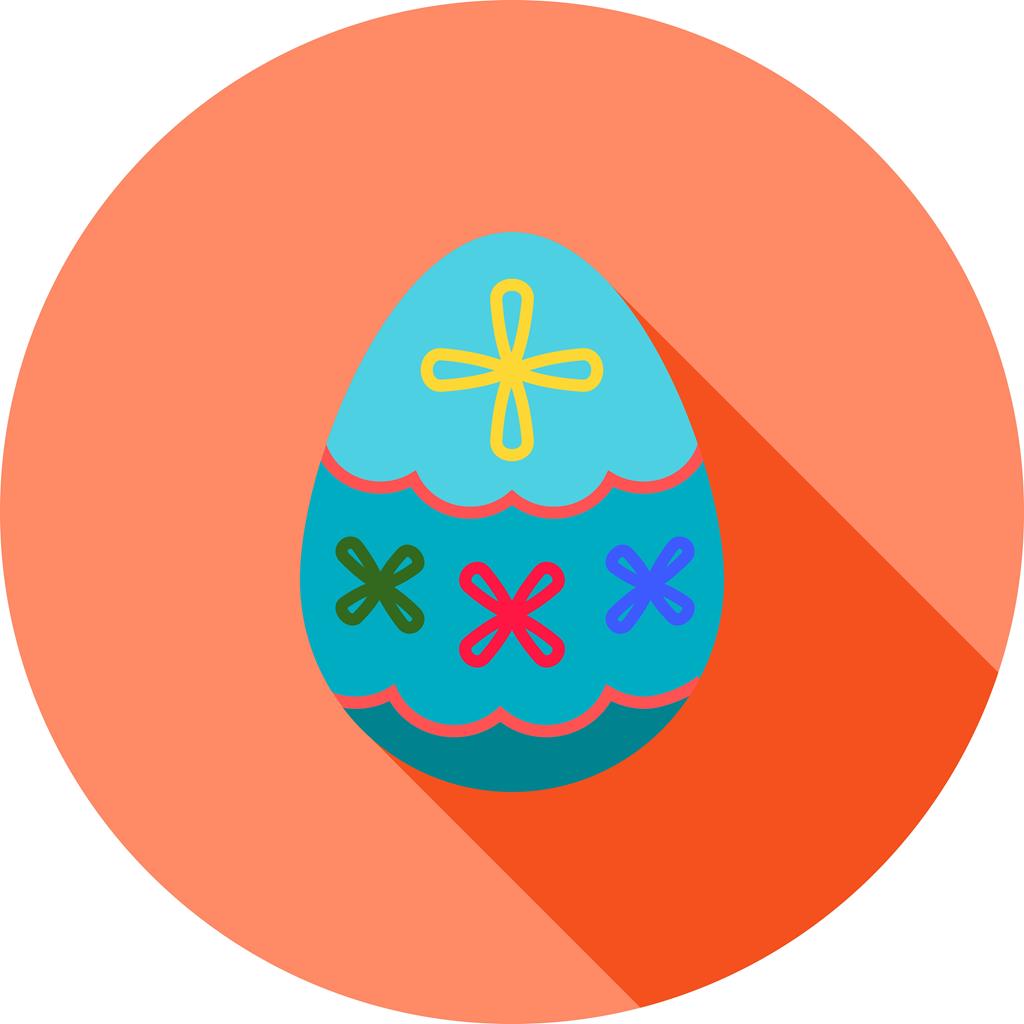 Easter Egg II Flat Shadowed Icon - IconBunny