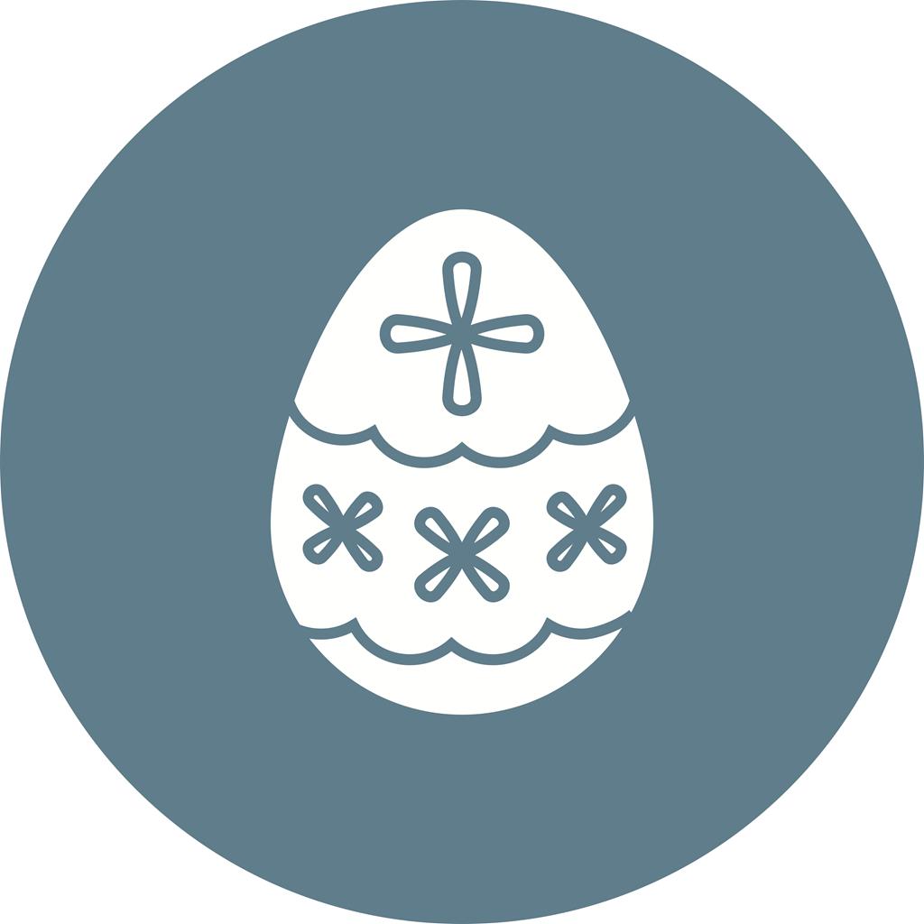 Easter Egg II Flat Round Icon - IconBunny