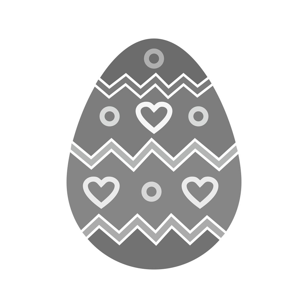 Easter Egg III Greyscale Icon - IconBunny