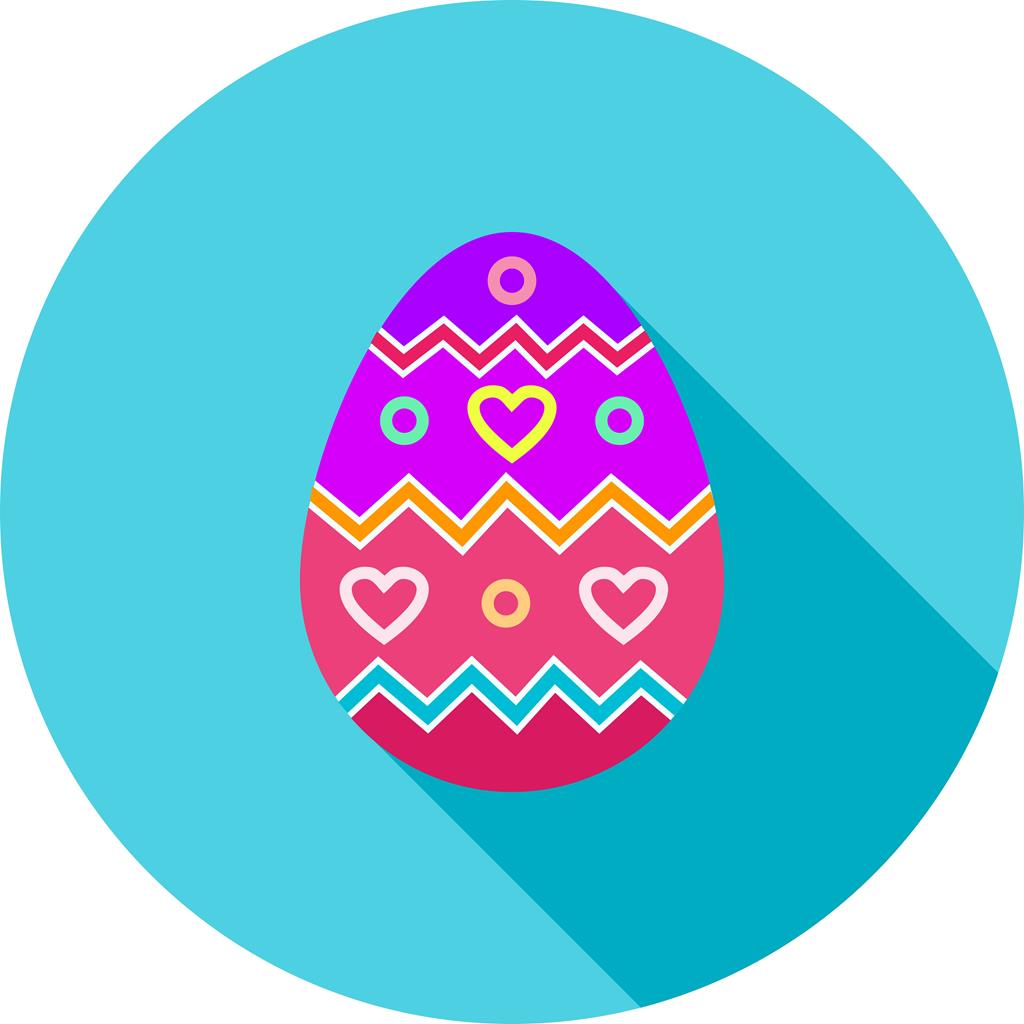 Easter Egg III Flat Shadowed Icon - IconBunny
