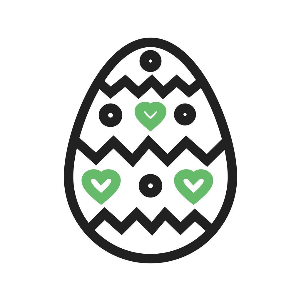 Easter Egg III Line Green Black Icon - IconBunny