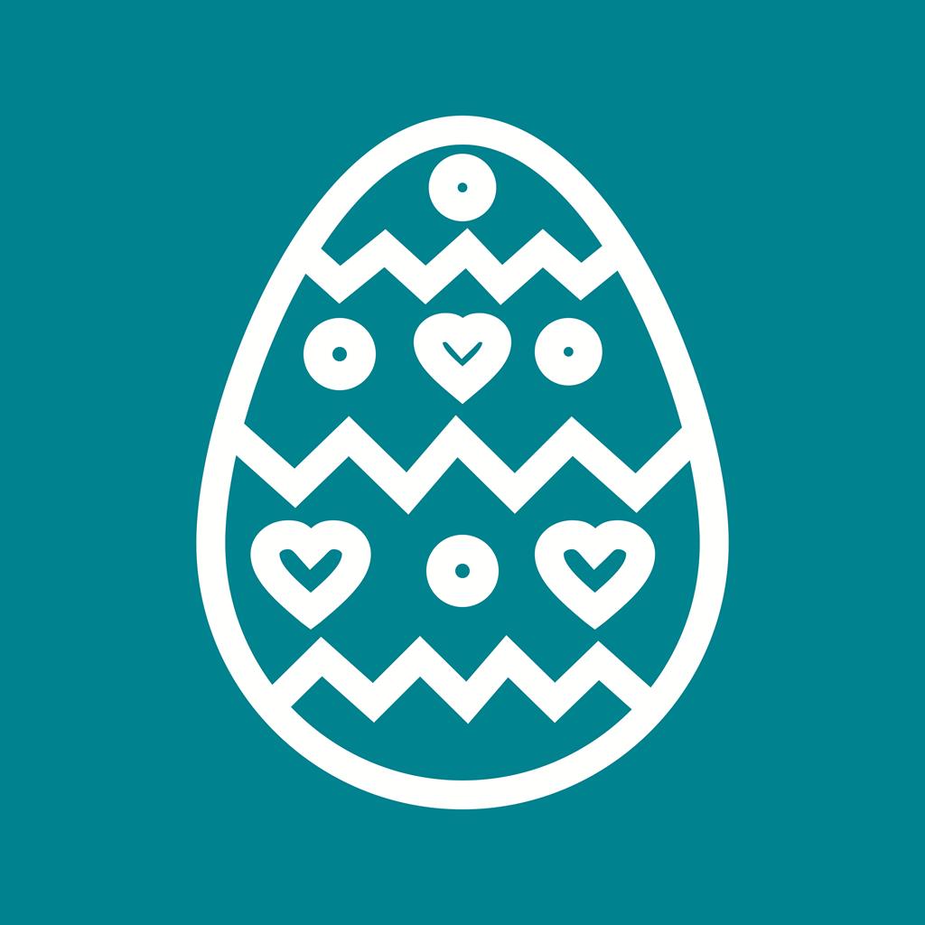 Easter Egg III Line Multicolor B/G Icon - IconBunny
