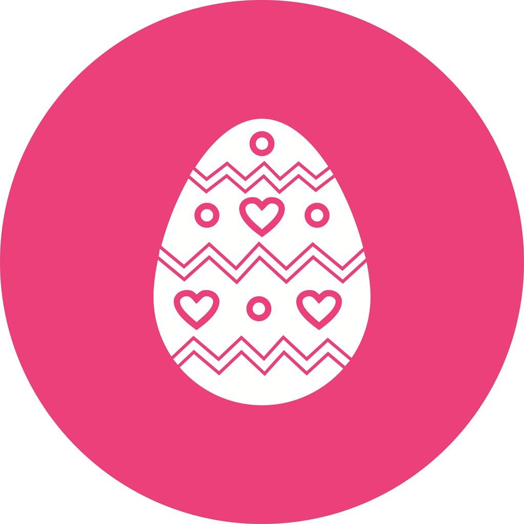 Easter Egg III Flat Round Icon - IconBunny