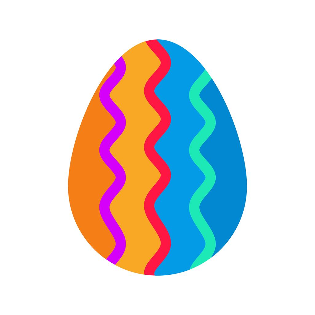 Easter Egg IV Flat Multicolor Icon - IconBunny