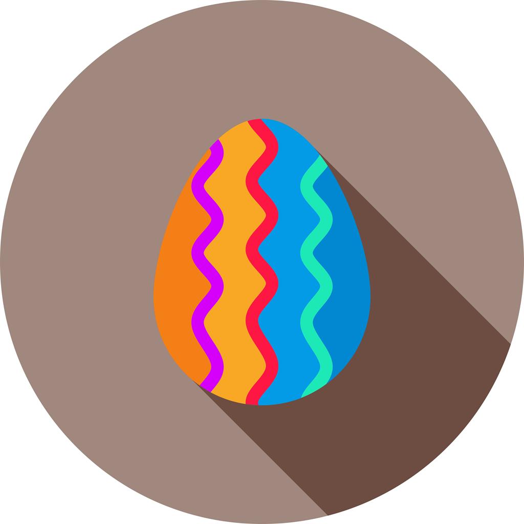 Easter Egg IV Flat Shadowed Icon - IconBunny