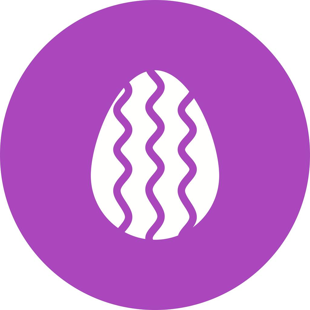 Easter Egg IV Flat Round Icon - IconBunny
