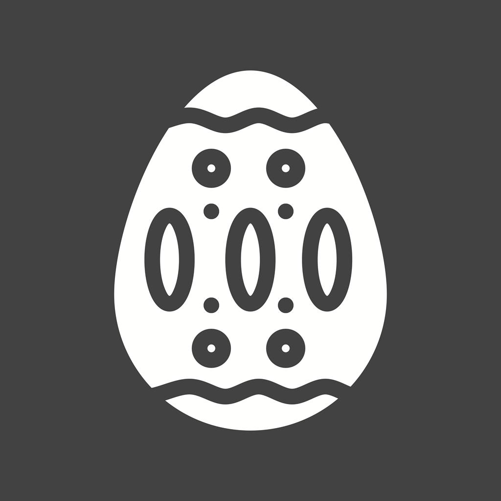 Easter Egg V Glyph Inverted Icon - IconBunny