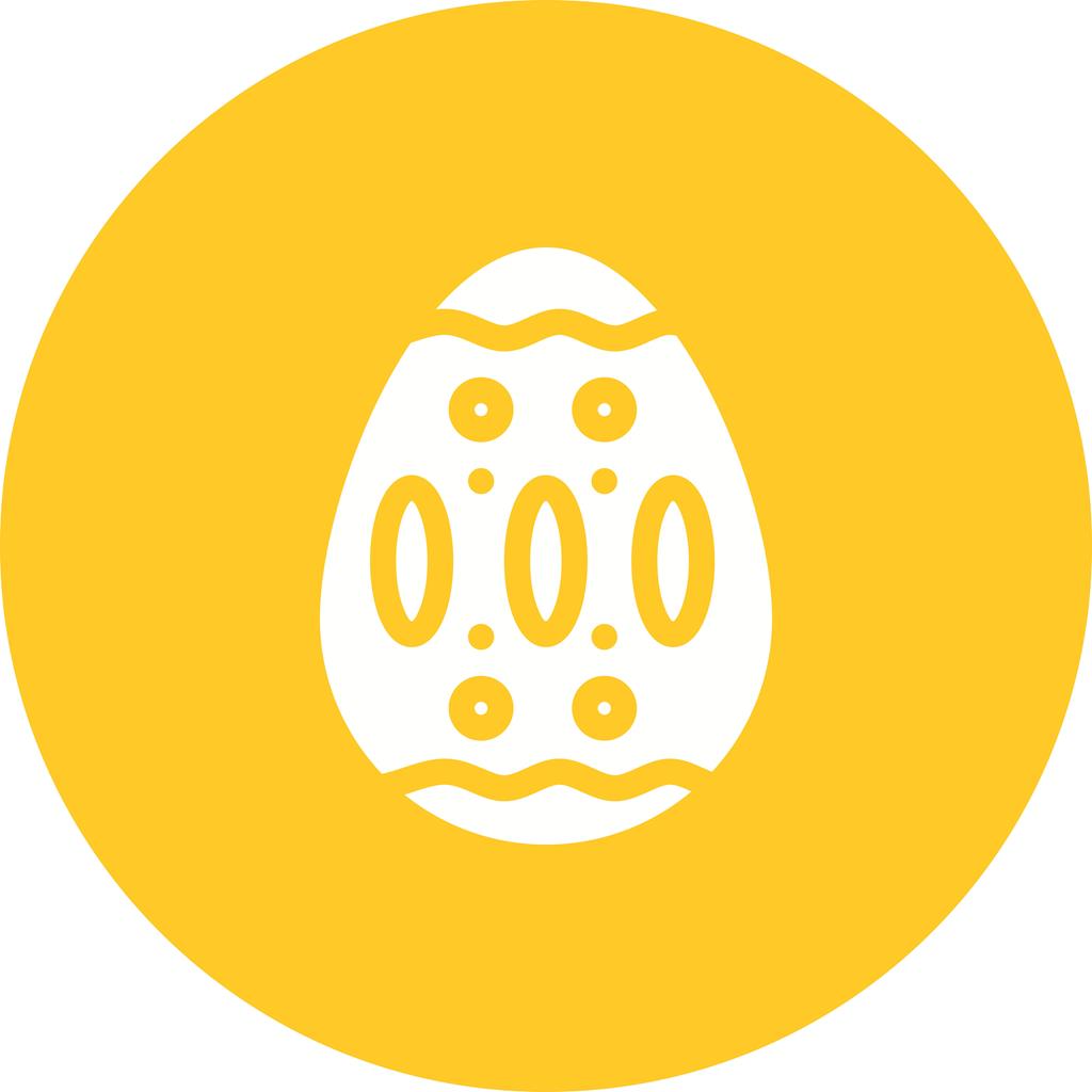 Easter Egg V Flat Round Icon - IconBunny