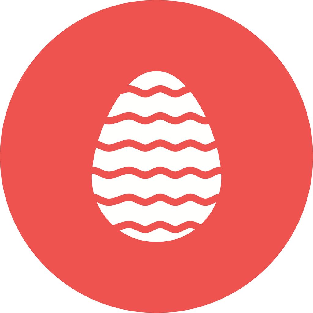 Easter Egg VI Flat Round Icon - IconBunny