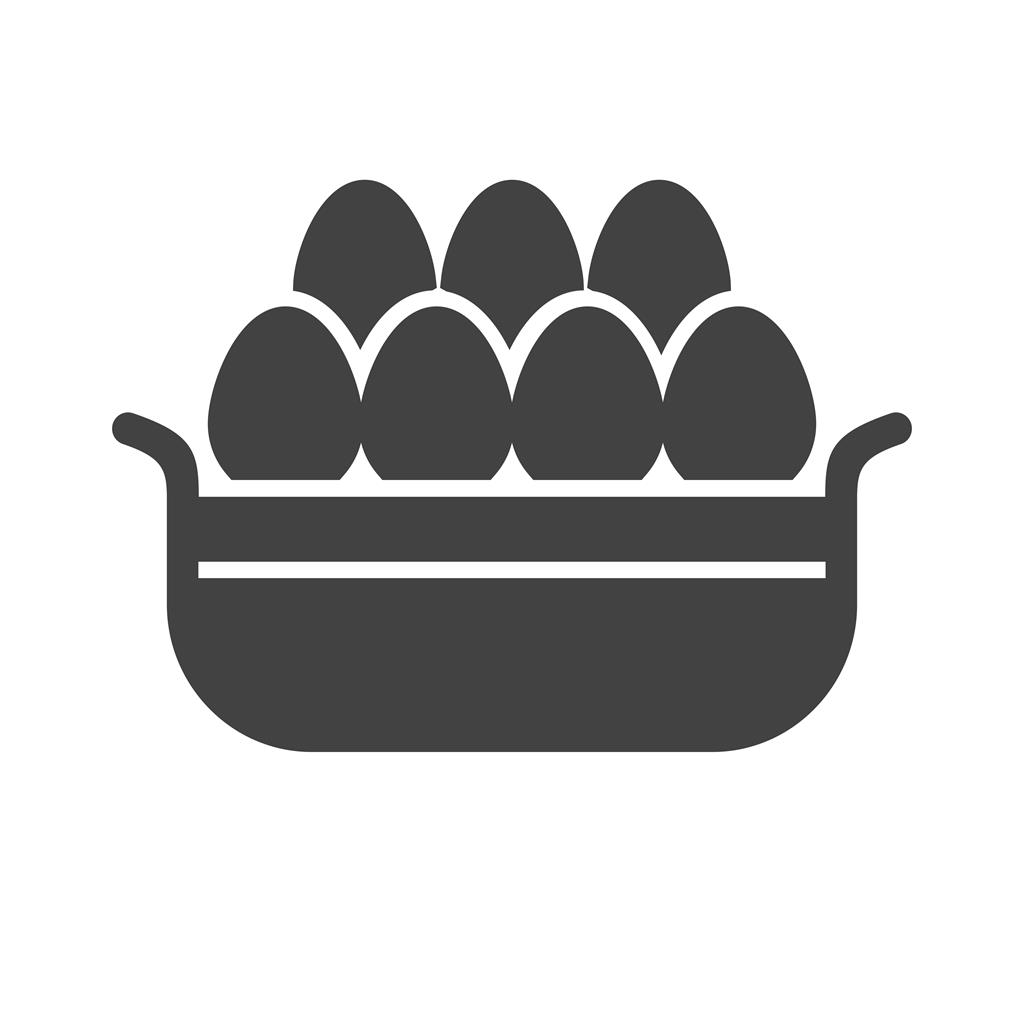 Eggs Basket I Glyph Icon - IconBunny
