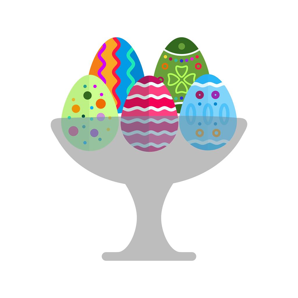Eggs Holder Flat Multicolor Icon - IconBunny