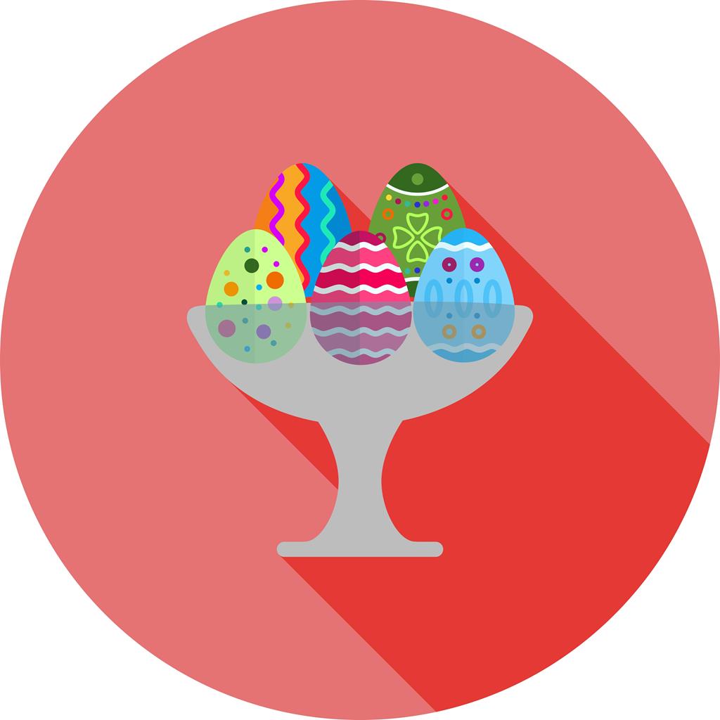 Eggs Holder Flat Shadowed Icon - IconBunny