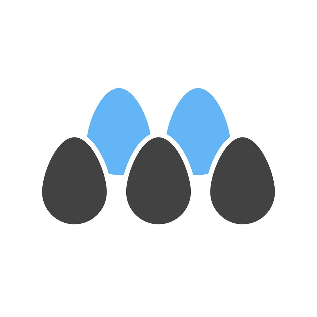 Eggs Blue Black Icon - IconBunny