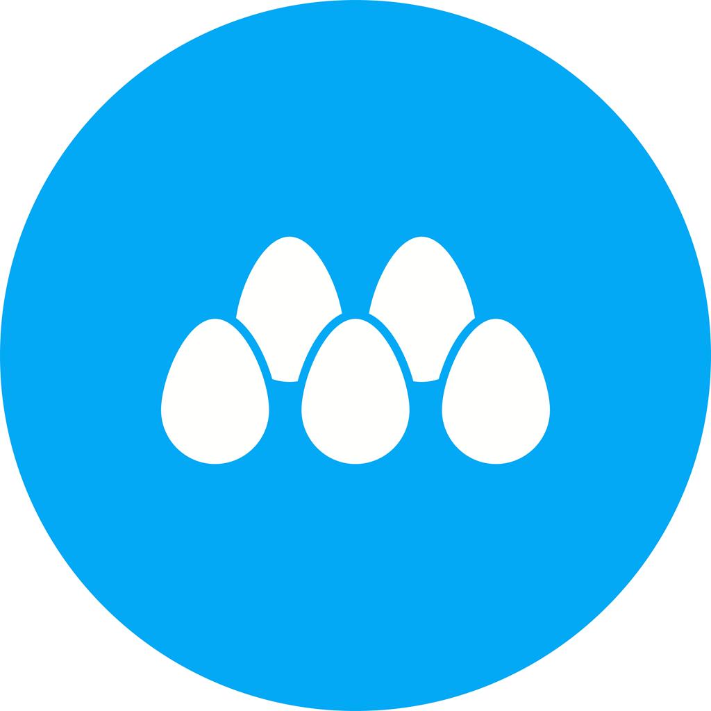 Eggs Flat Round Icon - IconBunny