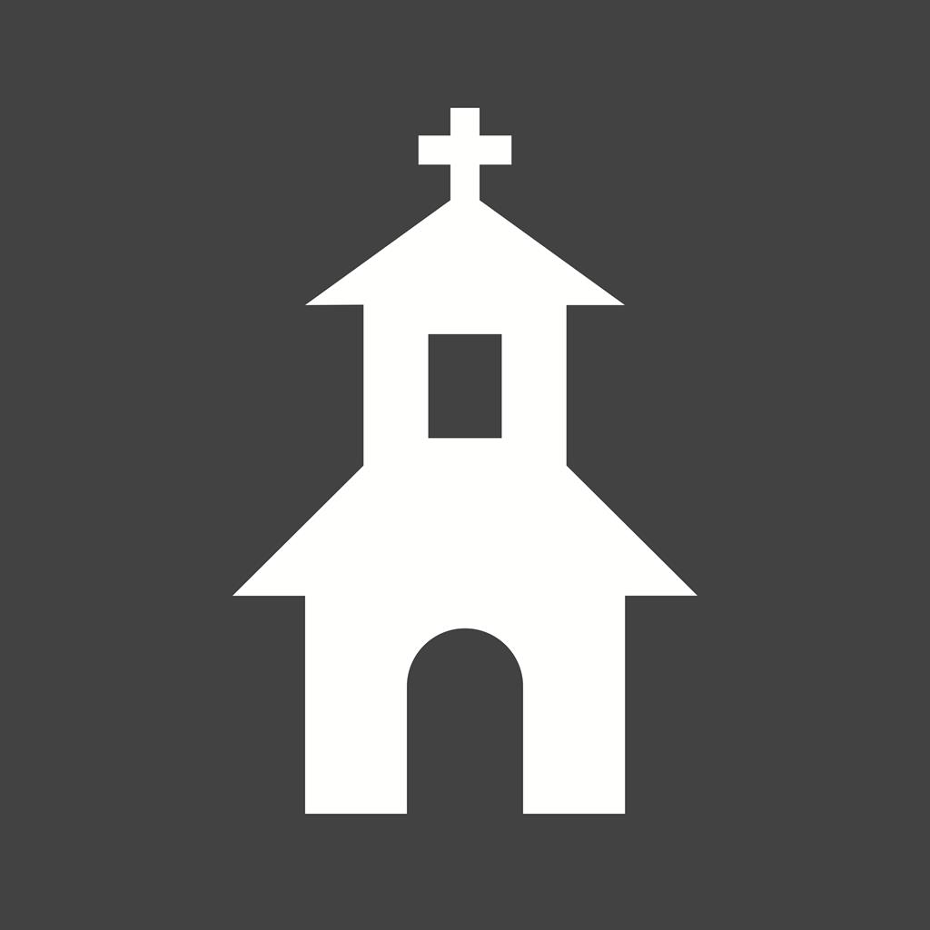 House Glyph Inverted Icon - IconBunny