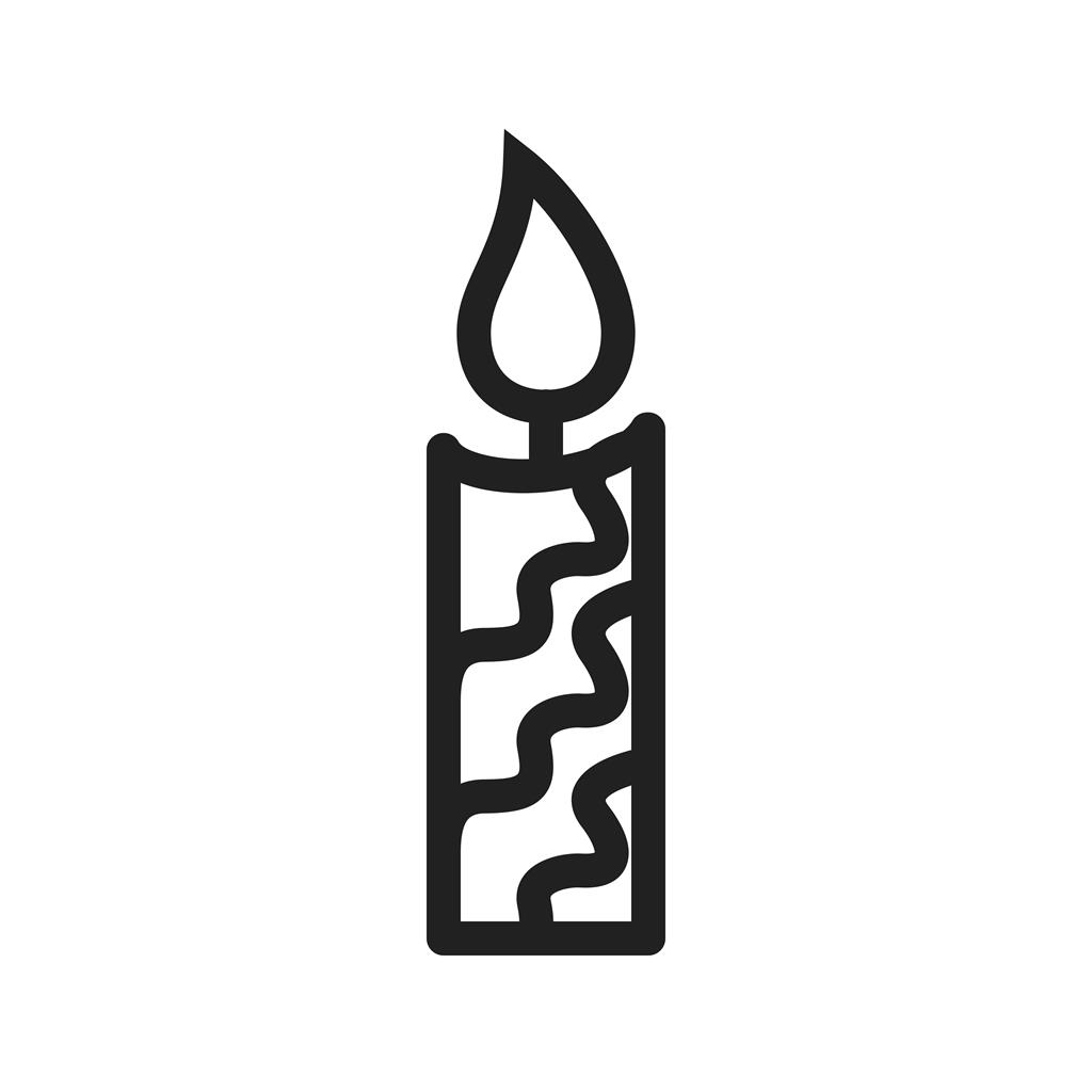 Candle Line Icon - IconBunny