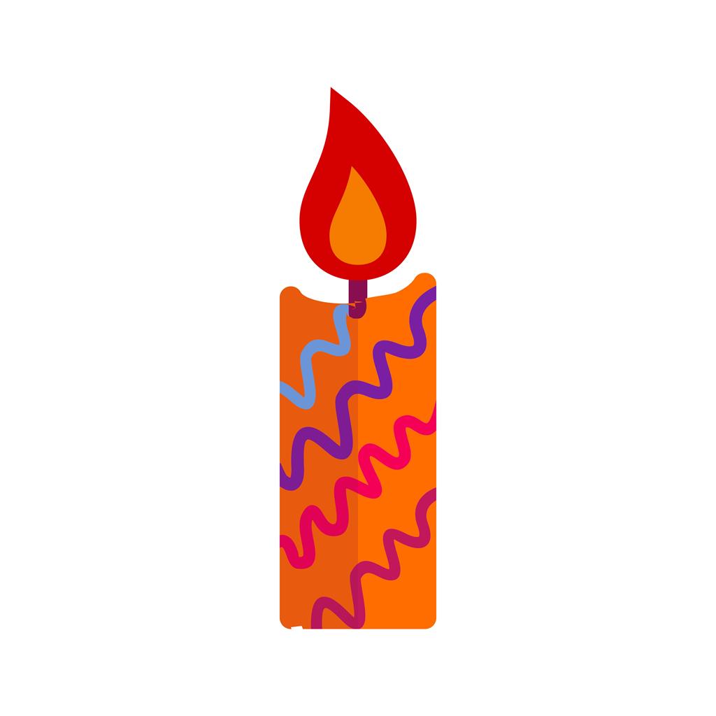 Candle Flat Multicolor Icon - IconBunny