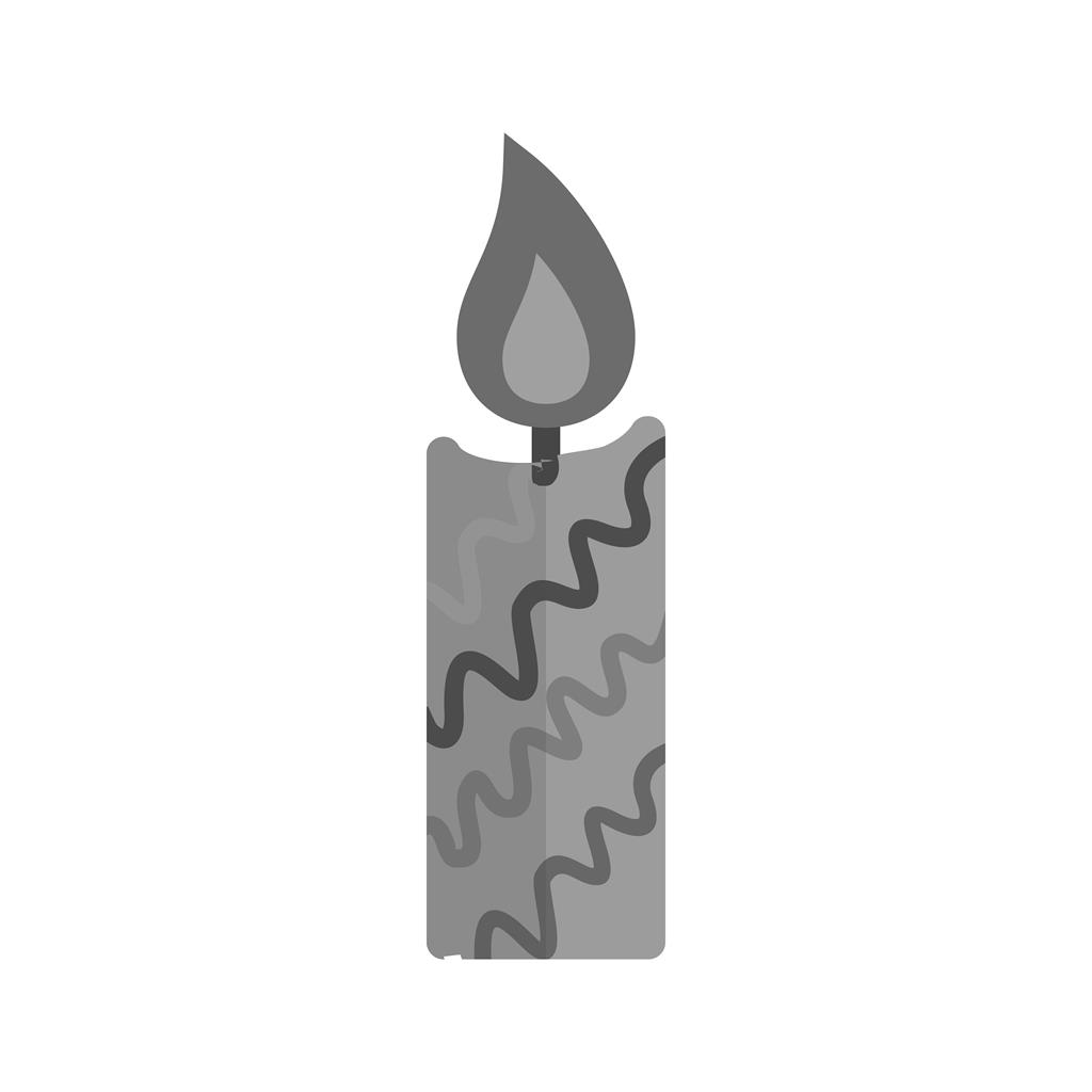 Candle Greyscale Icon - IconBunny