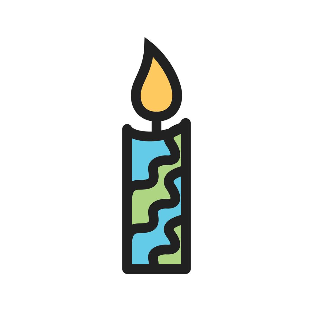 Candle Line Filled Icon - IconBunny