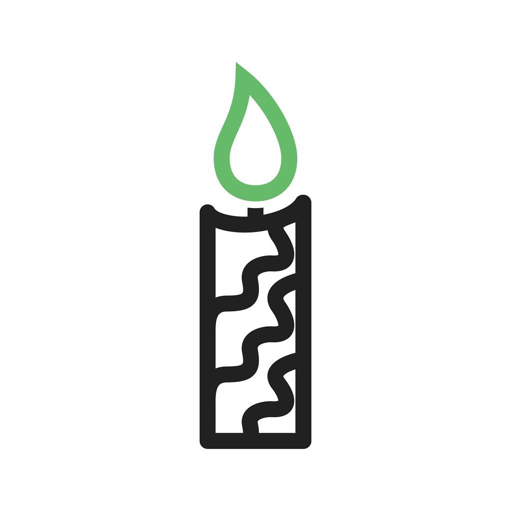 Candle Line Green Black Icon - IconBunny