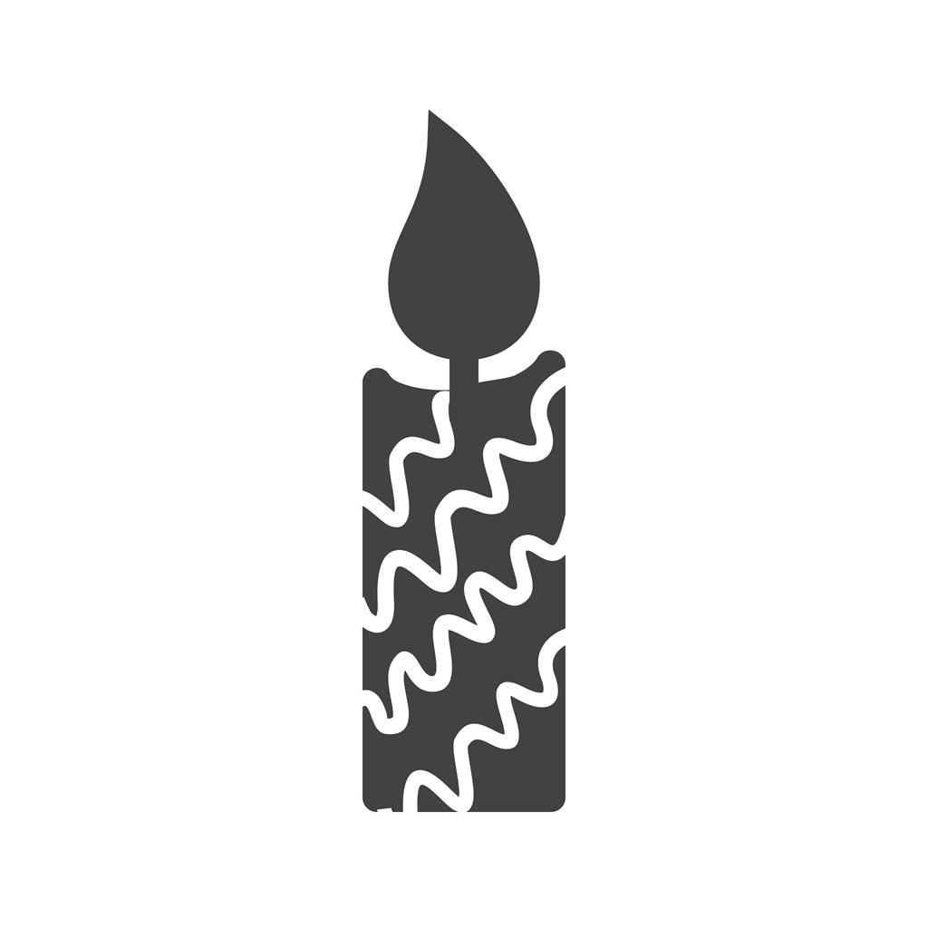 Candle Glyph Icon - IconBunny