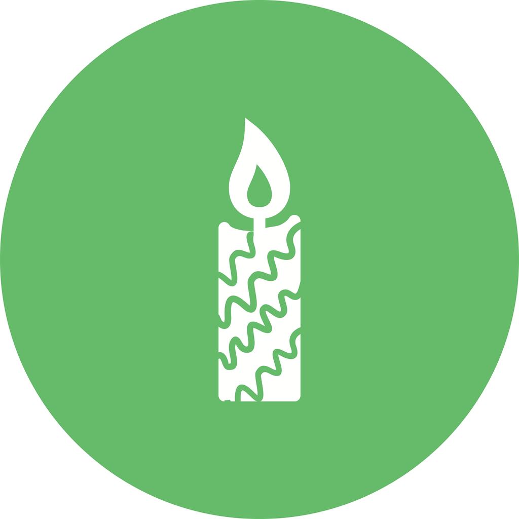 Candle Flat Round Icon - IconBunny