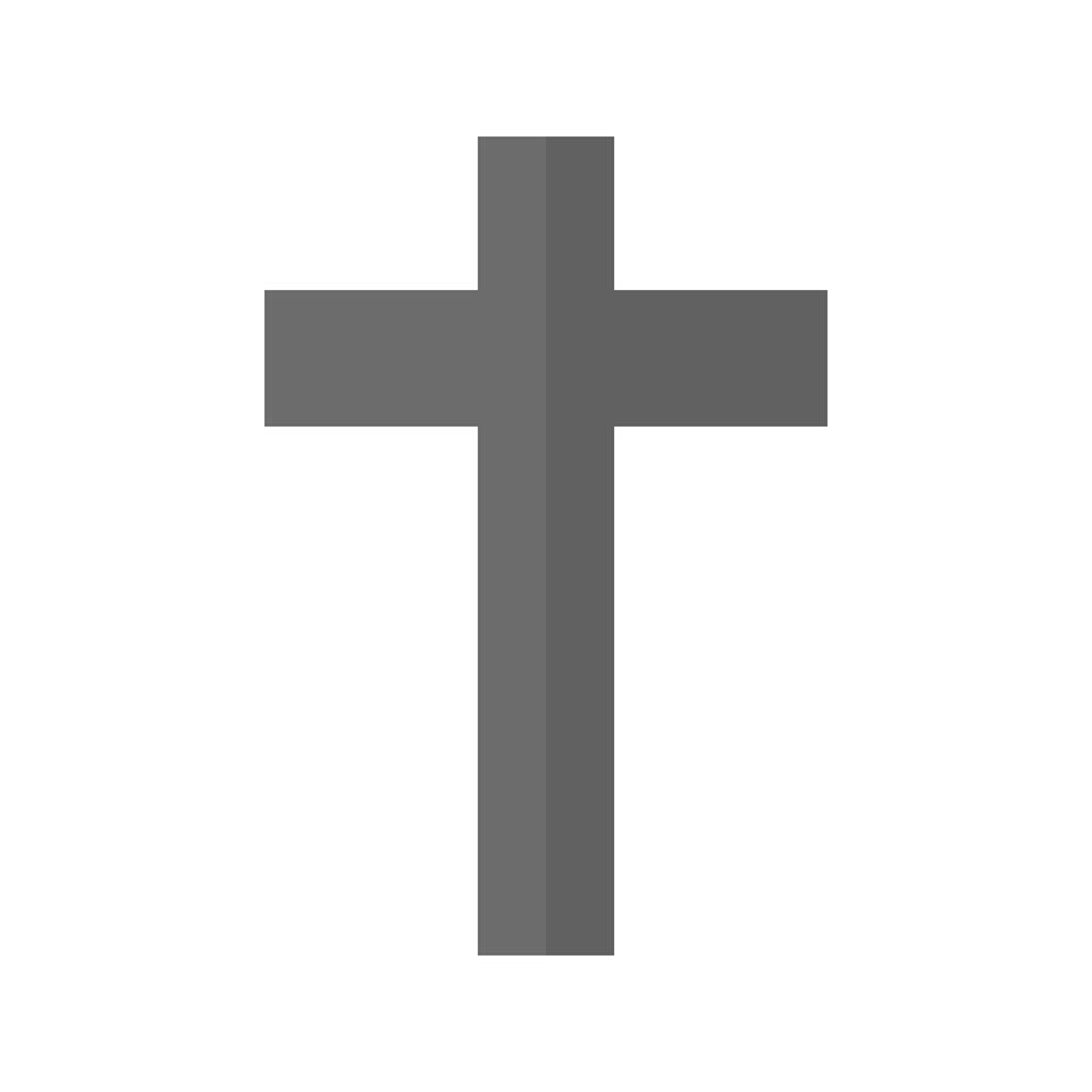 Cross II Greyscale Icon - IconBunny