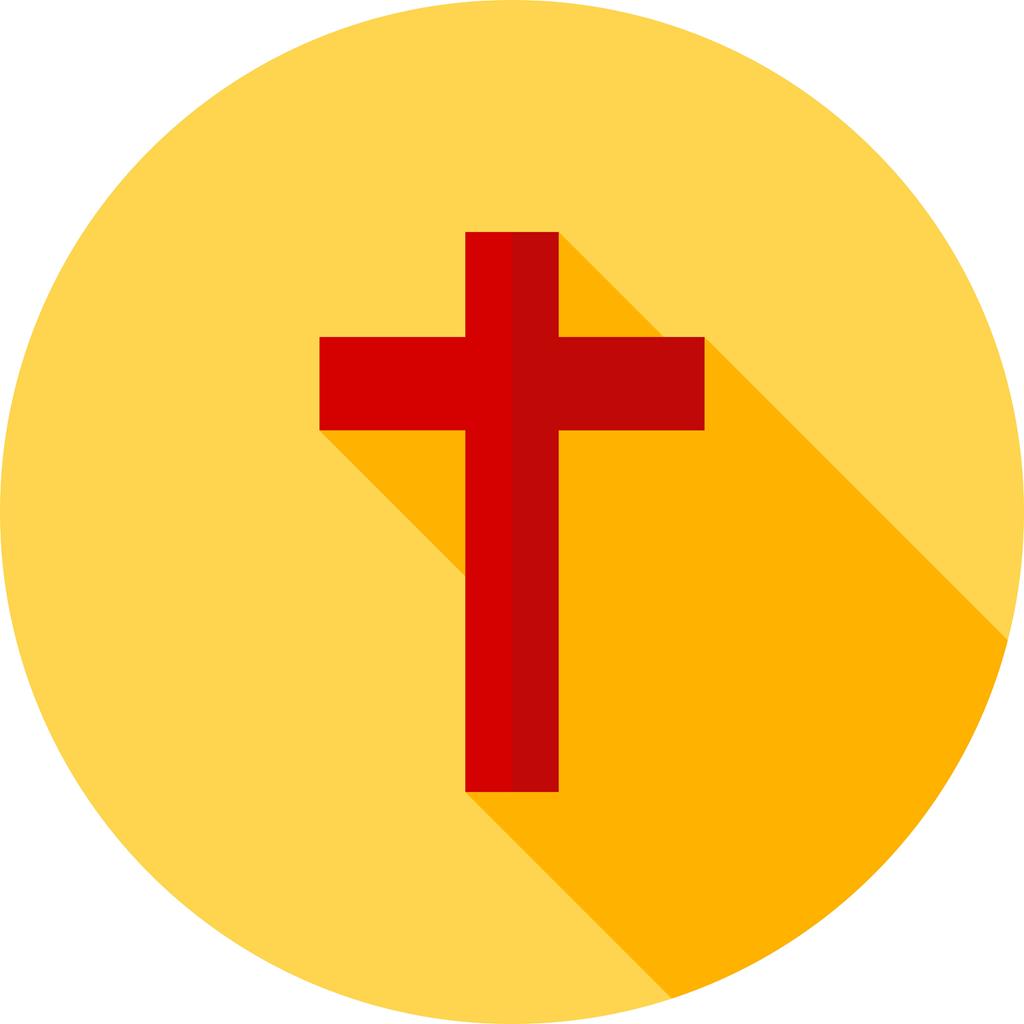 Cross II Flat Shadowed Icon - IconBunny