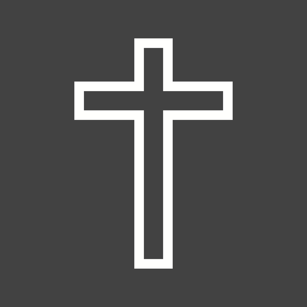 Cross II Line Inverted Icon - IconBunny