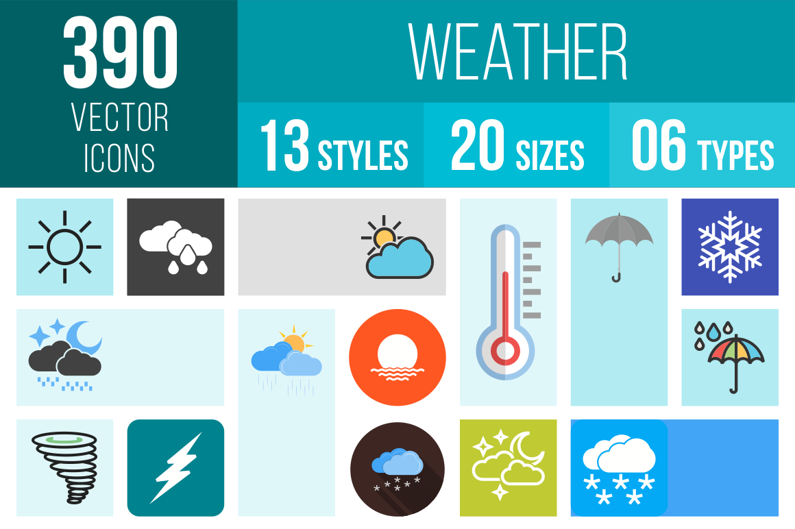 Weather Icons Bundle - Overview - IconBunny